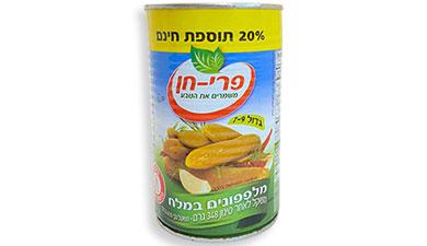 מלפפונים במלח 348 גרם פרי-חן