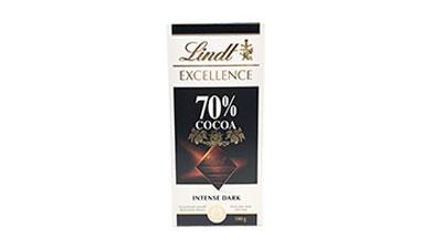 שוקולד מריר
LINDT 70% קקאו, פרימיום