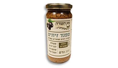 טפנד זיתים שחורים
230 גרם עץ השדה