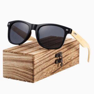 Γυαλιά Ηλίου Black Frame & Bamboo με Black Polarized Φακό (AC4175)