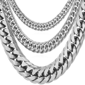U7 Miami Cuban Chain 13mm με βάρος 185gr. - Ανοξείδωτο Ατσάλι – 66CM