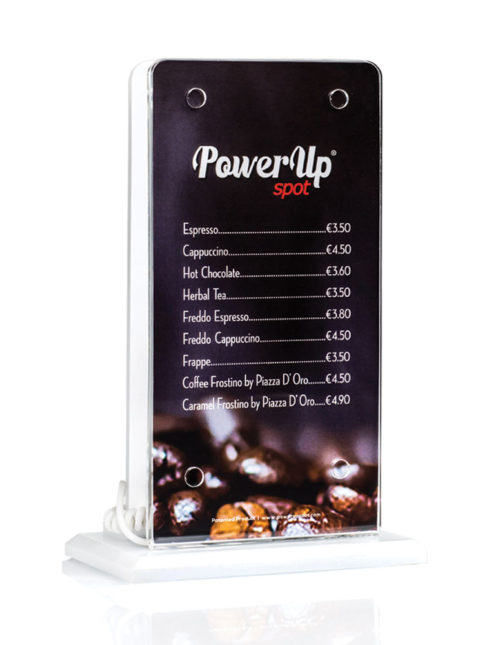 Power Up Spot® Table Top Professional Charger for Cafe, Bars, Restaurants, Hotels etc with custom Printing