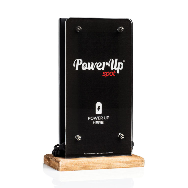 Power Up Spot® Επιτραπέζιος Φορτιστής για Καφετέριες, Μπαρ, Εστιατόρια, Ξενοδοχεία κλπ με Λογότυπο Power Up Spot® Επιτραπέζιος Φορτιστής για Καφετέριες, Μπαρ, Εστιατόρια, Ξενοδοχεία κλπ με Λογότυπο