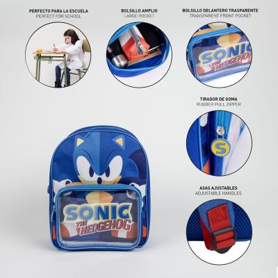 Mochila Infantil Sonic para Creche – Pack 2