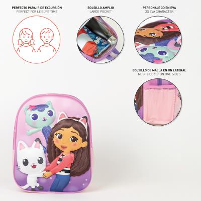 Mochila 3D Infantil Casa de Bonecas Gabby – Pack 12