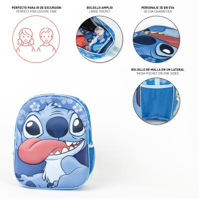 Mochila Infantil 3D Stitch para Creche – Pack 2