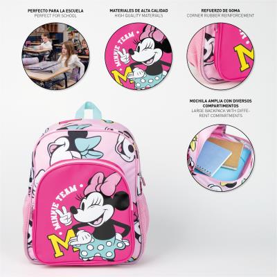 Mochila Escolar Média 38 cm Minnie Mouse – Pack 6