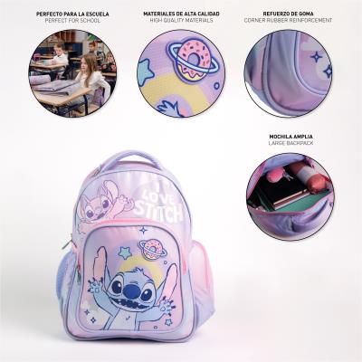Mochila Escolar Stitch 42 cm – Pack 2