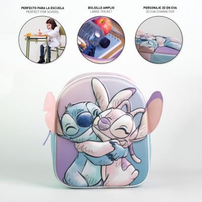 Mochila Infantil Stitch com Aplicações 3D – Pack 2