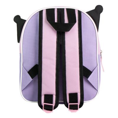 Mochila 3D Kuromi Infantil com Aplicações – Pack 2