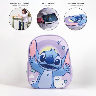 Mochila Infantil 3D Stitch para Creche – Pack 2