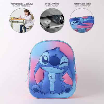 Mochila Infantil 3D Stitch para Creche – Pack 2