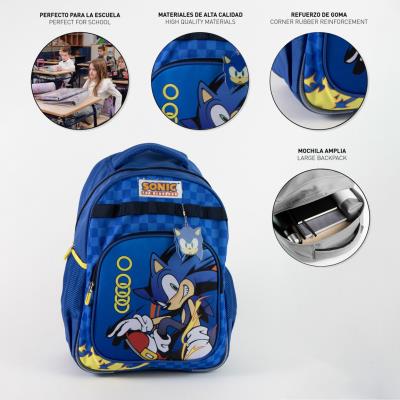Mochila Escolar Sonic 42 cm – Pack 2