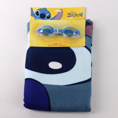 Conjunto de Toalhas com Óculos de Natação Stitch – Pack 2