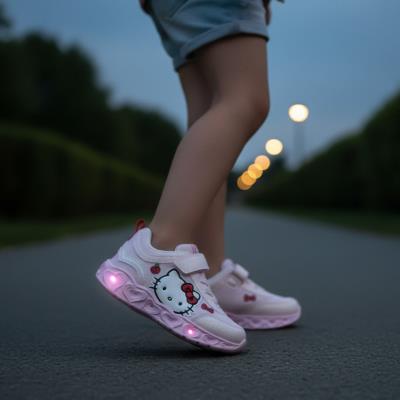 Sola Esportiva EVA Leve com Luzes Hello Kitty – Pack 12