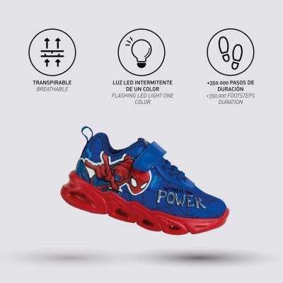 Sola Esportiva EVA Leve com Luzes Spider-Man – Pack 12