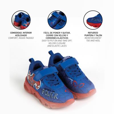 Sola Esportiva EVA Leve com Luzes Spider-Man – Pack 12