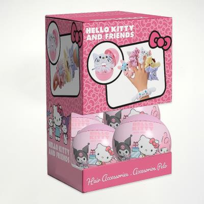 Acessórios de Cabelo em Tecido Hello Kitty – 3 Peças – Pack 12