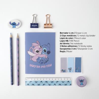 Conjunto de Papelaria Escolar Stitch – Pack 6