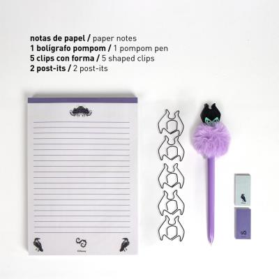 Conjunto de Papelaria Disney Vilões – Pack 12