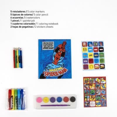 Conjunto de Mochila Colorível Avengers para Jovens – Pack 12