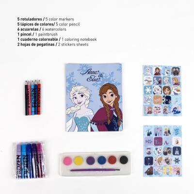 Conjunto de Mochila Colorível Frozen para Crianças – Pack 2