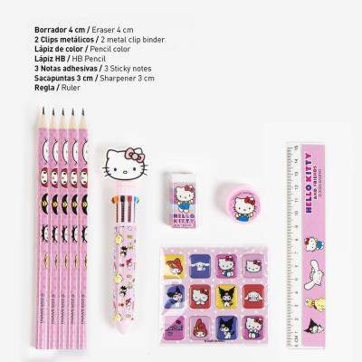 Conjunto de Papelaria Escolar EVA Hello Kitty – Pack 12
