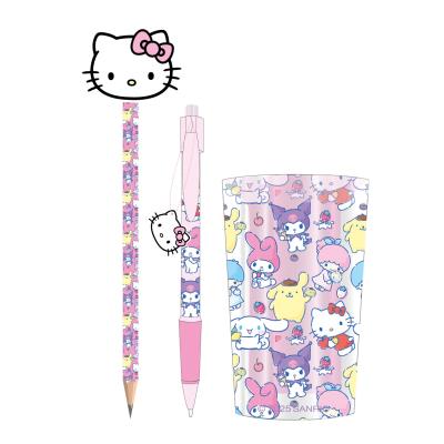 Conjunto de Papelaria Porta-Lápis Hello Kitty – Pack 6