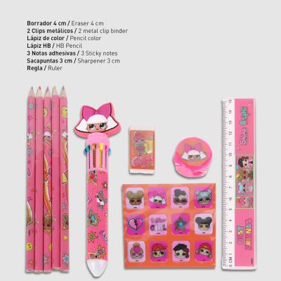 Conjunto de Papelaria EVA LOL Escola – Pack 12