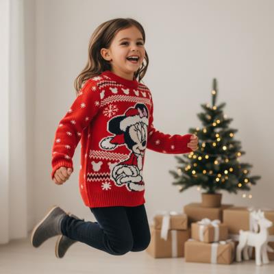 Camisola de Malha de Natal Minnie – Estilo Festivo – Pack 12