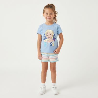 Pijama Curto Jersey Simples Frozen – Pack 12