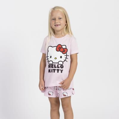 Pijama Curto de Jersey Simples Hello Kitty – Pack 12