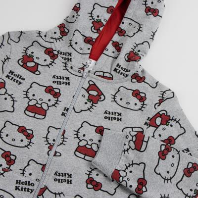 Hoodie com Zíper Escovado em Algodão Hello Kitty – Pack 10