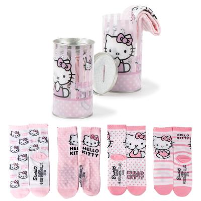 Pacote de Meias 4 Peças Hello Kitty – Diversão Garantida – Pack 12