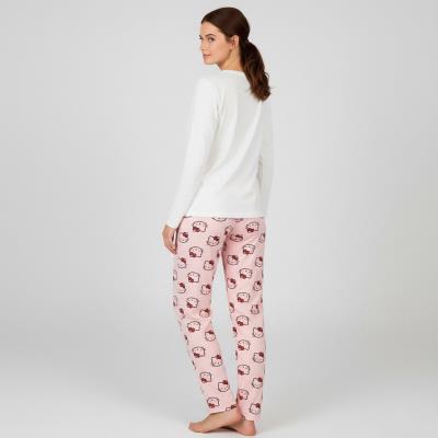 Pijamas de Jersey Simples Longo Hello Kitty – Pack 12