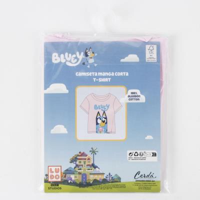 T-Shirt Curto Jersey Simples Bluey – Pack 12