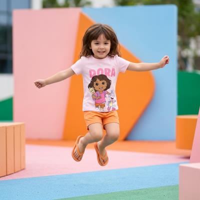 T-Shirt Curto Jersey Único Dora the Explorer – Pack 12