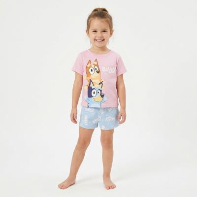 Pijama Curto de Jersey Simples Bluey – Pack 12