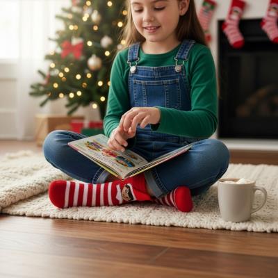 Meia Antiderrapante de Natal Elf – Pack 2