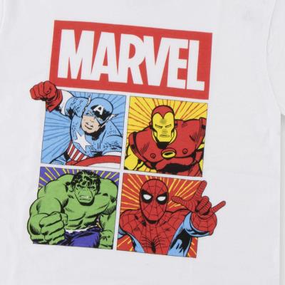 T-Shirt Curto Jersey Simples Marvel – Pack 12