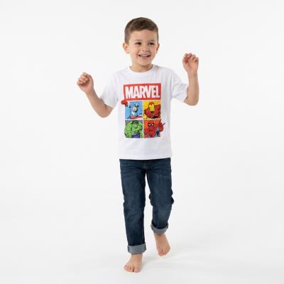 T-Shirt Curto Jersey Simples Marvel – Pack 12