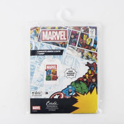 T-Shirt Curto Jersey Simples Marvel – Pack 12
