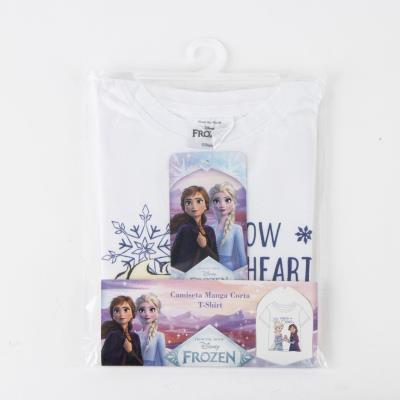 T-Shirt Curto Jersey Simples Frozen – Pack 12