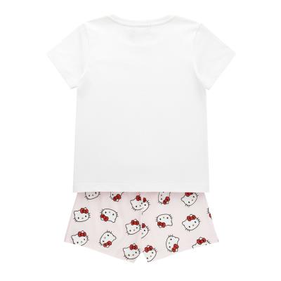 Pijama Curto de Jersey Simples Hello Kitty – Pack 12