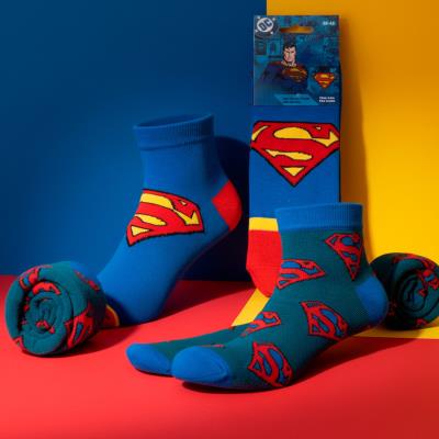 Pacote de Meias Tornozelo Superman – Pack 12