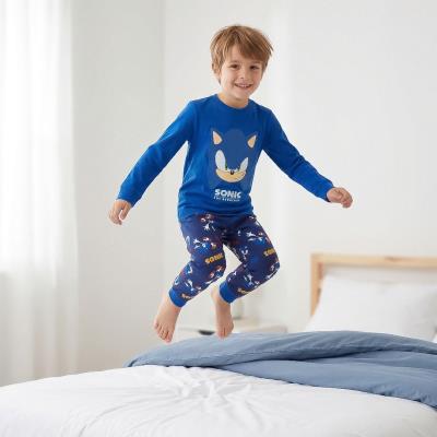 Pijamas Longos de Jersey Aconchegantes Sonic – Pack 12