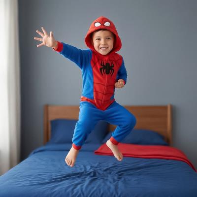 Aplicações do Pijama Spidey de Fleece Coral – Pack 12