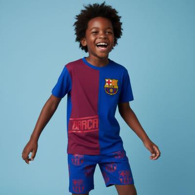 Pijama Curto de Jersey Simples FC Barcelona – Pack 16