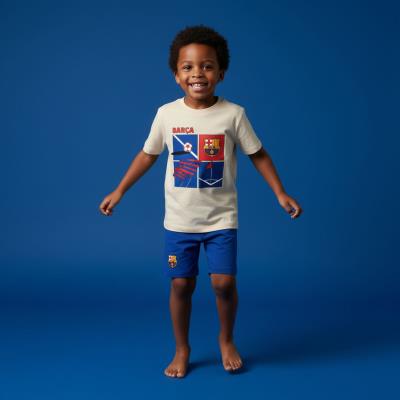 Pijama Curto de Jersey Simples FC Barcelona – Pack 16