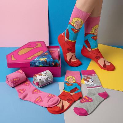 Pacote de Meias 3 Peças Superman Supergirl – Pack 2